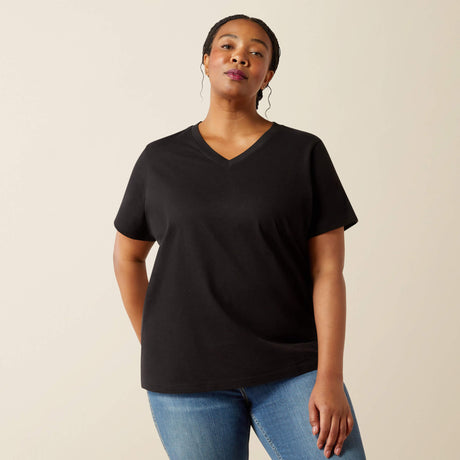 Ariat Women's Rebar Cotton Strong Standard V-Neck T-Shirt