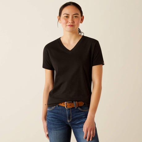 Ariat Women's Rebar Cotton Strong Standard V-Neck T-Shirt