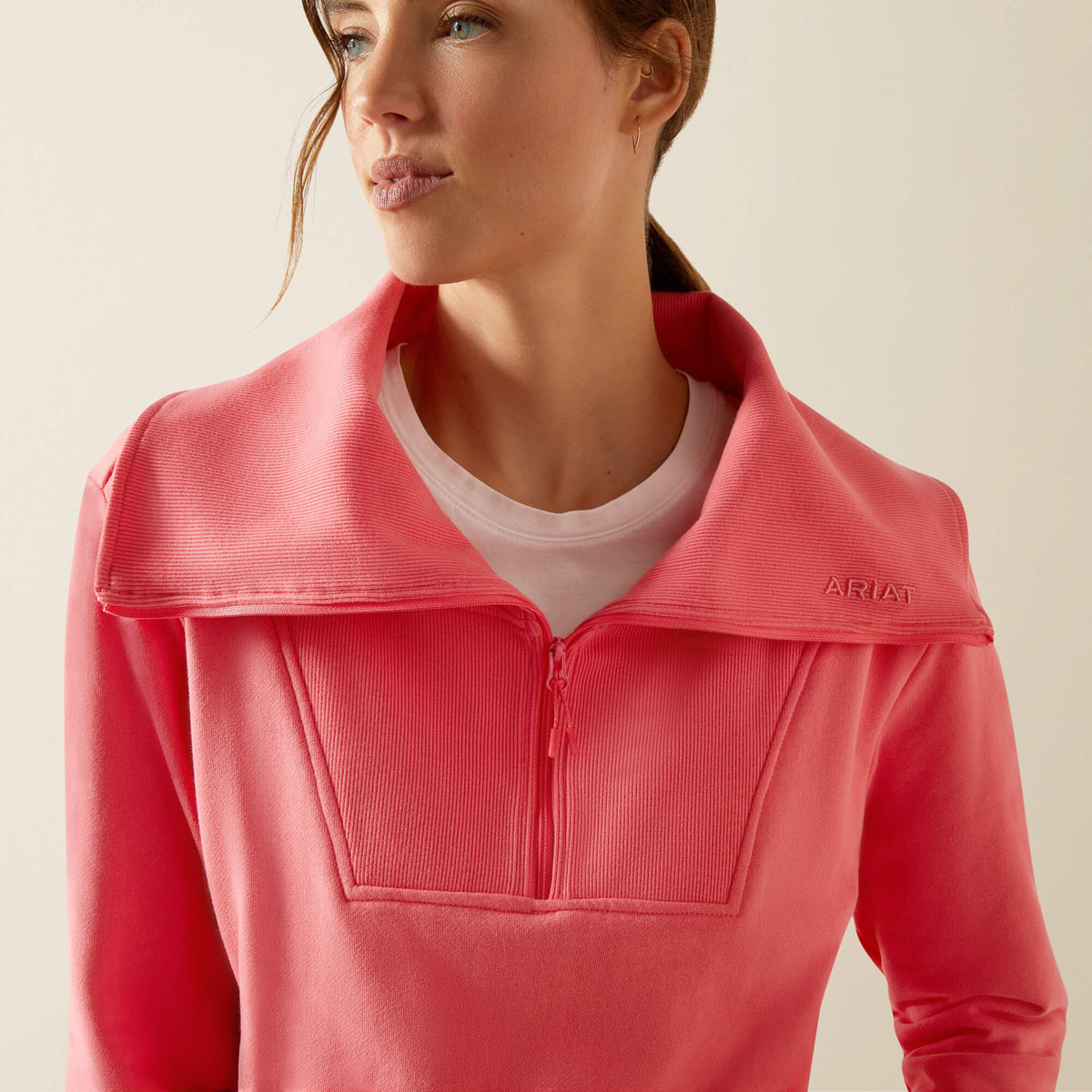 Ariat Women's Fern 1/2 Zip Sweatshirt - Coral Paradise