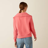 Ariat Women's Fern 1/2 Zip Sweatshirt - Coral Paradise