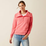Ariat Women's Fern 1/2 Zip Sweatshirt - Coral Paradise