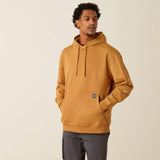 Ariat Men's Rebar Graphic Hoodie - Heather Grey/Deep Ultramarine - Bistro/Hemp