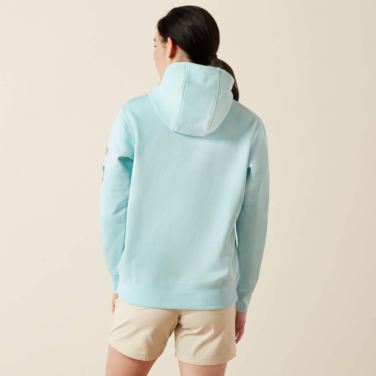 Ariat Women's Rebar Workman Graphic Hoodie - Aquatic/Pastel Lilac