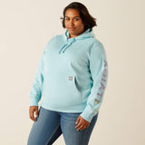 Ariat Women's Rebar Workman Graphic Hoodie - Aquatic/Pastel Lilac