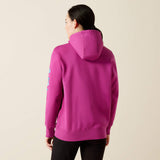 Ariat Women's Rebar Workman Graphic Hoodie - Willowherb/Maui Blue