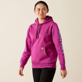 Ariat Women's Rebar Workman Graphic Hoodie - Willowherb/Maui Blue