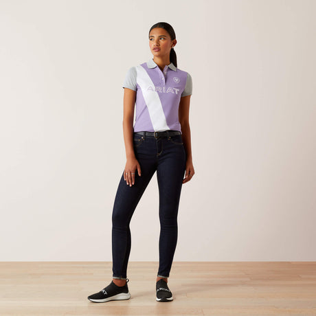 Ariat Women's Taryn Polo - Chalk Violet/Orchid Bloom