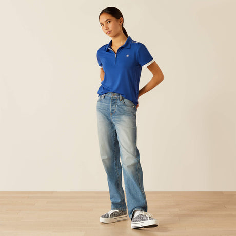Ariat Kids' Bandera Team 1/4 Zip Polo