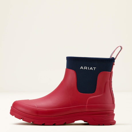 Ariat Women's Kelmarsh Shortie Rubber Boot - Navy - Team Red
