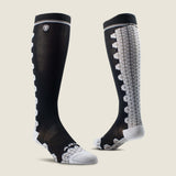 Ariat AriatTEK Devon Performance Tall Sock - Black/Sleet
