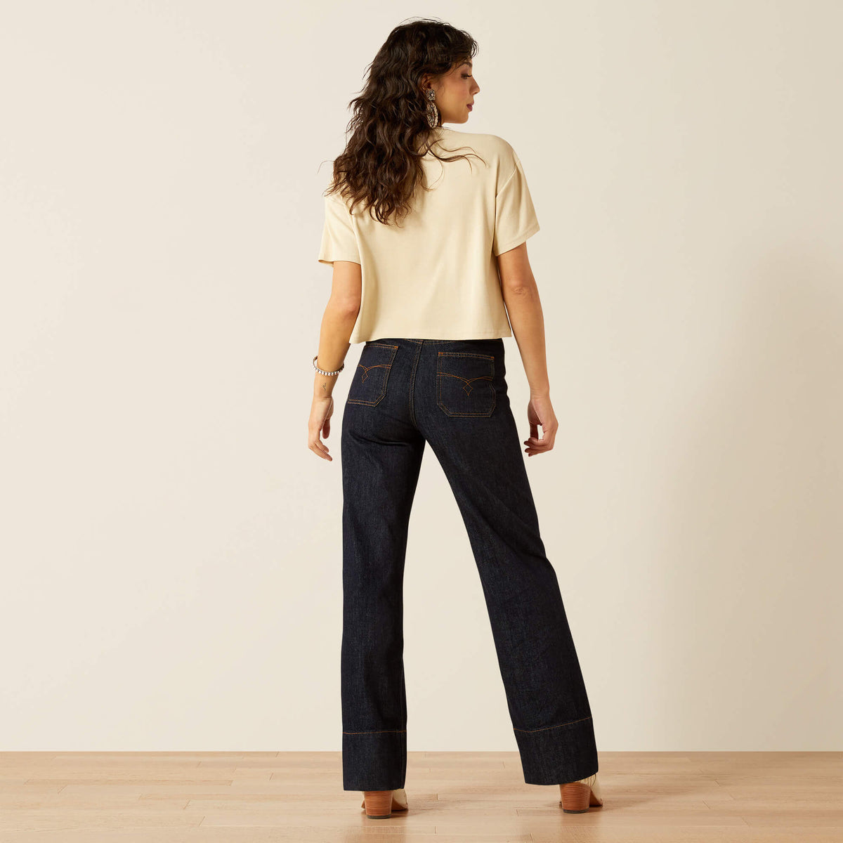 Ariat Women's Ultra High Rise Tomboy Western Utility Wide Leg Jean