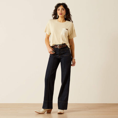Ariat Women's Ultra High Rise Tomboy Western Utility Wide Leg Jean
