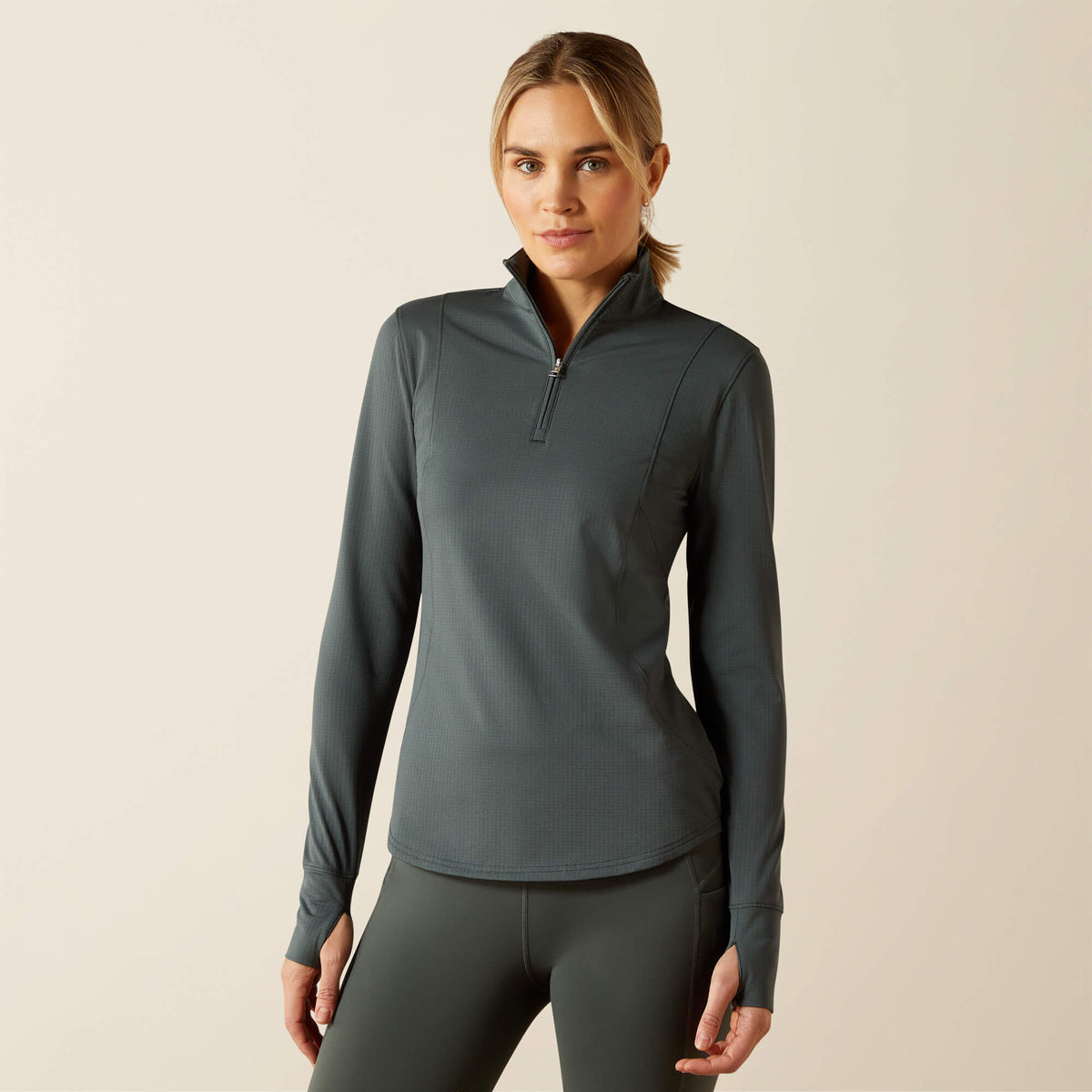 Ariat Women's Gridwork 2.0 1/4 Zip Grid Fleece Baselayer - Urban Chic