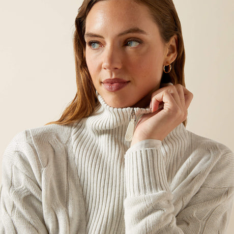 Ariat Women's Alamere 1/2 Zip Sweater - Moonstruck Heather