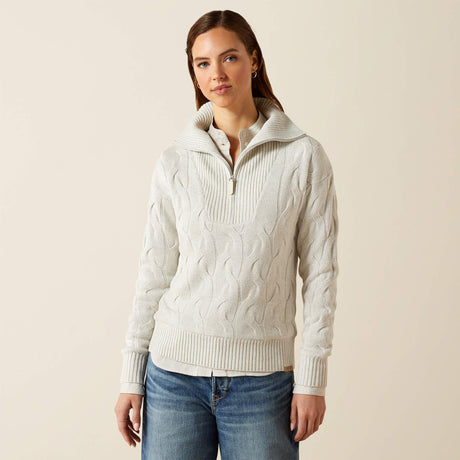 Ariat Women's Alamere 1/2 Zip Sweater - Moonstruck Heather