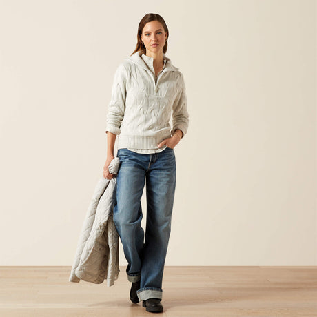Ariat Women's Alamere 1/2 Zip Sweater - Moonstruck Heather