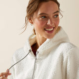 Ariat Women's Orinda 1/2 Zip Sherpa Fleece Hoodie - Star White