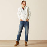 Ariat Women's Orinda 1/2 Zip Sherpa Fleece Hoodie - Star White