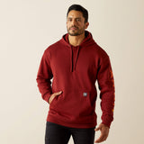 Ariat Men's Rebar Graphic Hoodie - Heather Grey/Deep Ultramarine - Russet Brown/Potter's Clay