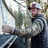 Ariat Men's Rebar Graphic Hoodie - Heather Grey/Deep Ultramarine - Grape Leaf/Dried Herb