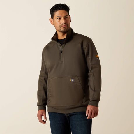 Ariat Men's Rebar Workman DuraCanvas Sweatshirt - Black/ Black - Earth