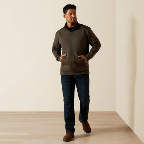 Ariat Men's Rebar Workman DuraCanvas Sweatshirt - Black/ Black - Earth