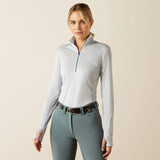 Ariat Women's Cheviot 1/4 Zip Long Sleeve Baselayer - Skyway