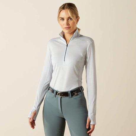 Ariat Women's Cheviot 1/4 Zip Long Sleeve Baselayer - Skyway