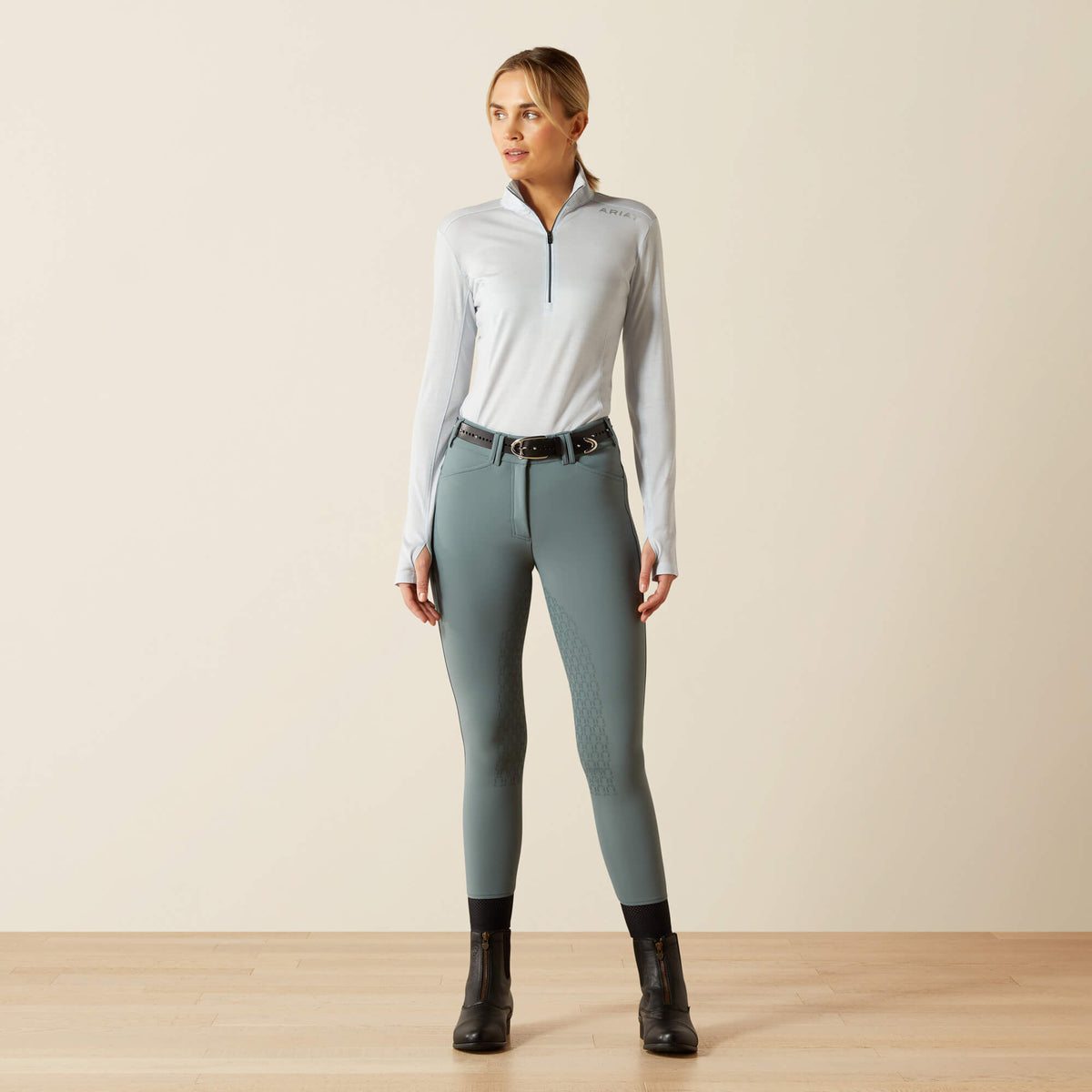 Ariat Women's Cheviot 1/4 Zip Long Sleeve Baselayer - Skyway