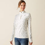 Ariat Women's Lowell 3.0 1/4 Zip Baselayer - Forest Horses