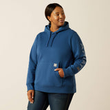 Ariat Women's Rebar Workman Graphic Hoodie - Ensign Blue/Endless Sky