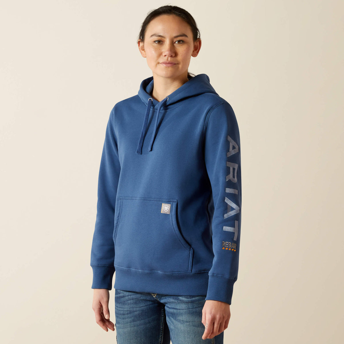 Ariat Women's Rebar Workman Graphic Hoodie - Ensign Blue/Endless Sky