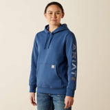 Ariat Women's Rebar Workman Graphic Hoodie - Ensign Blue/Endless Sky