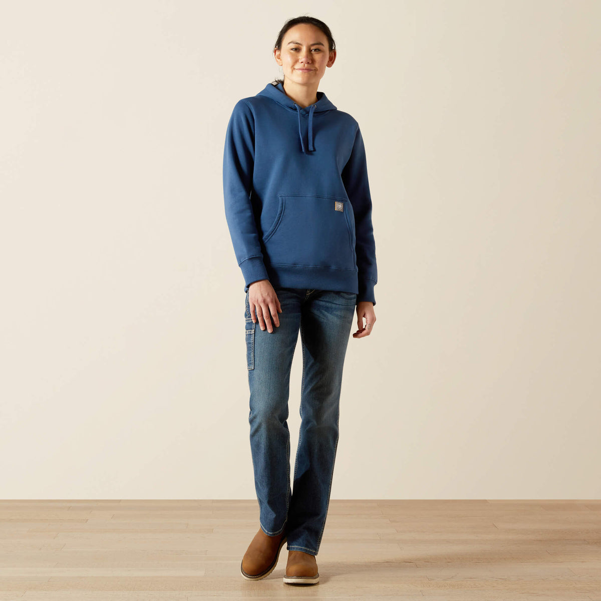 Ariat Women's Rebar Workman Graphic Hoodie - Ensign Blue/Endless Sky