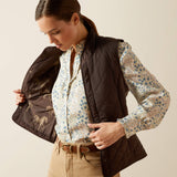 Ariat Women's Woodside Vest - Navy - Coffee Bean