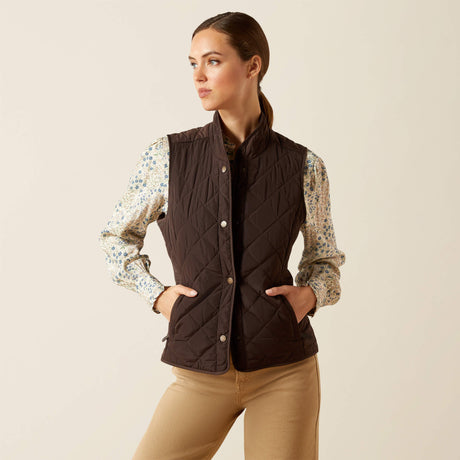 Ariat Women's Woodside Vest - Navy - Coffee Bean