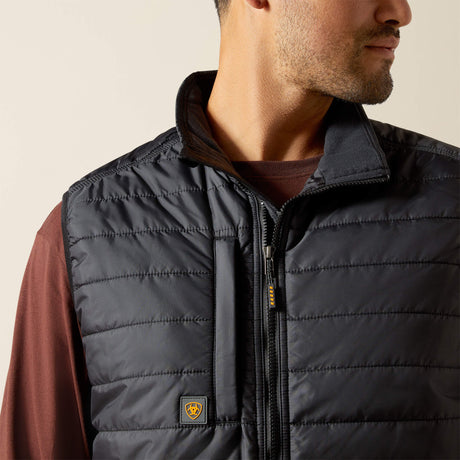 Ariat Men's Rebar Cordura Ripstop Lightweight Insulated Gilet - Black
