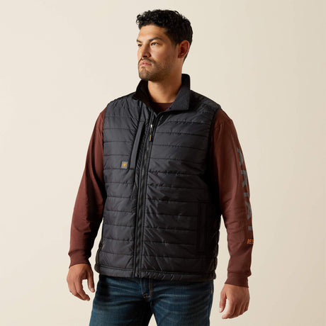 Ariat Men's Rebar Cordura Ripstop Lightweight Insulated Gilet - Black