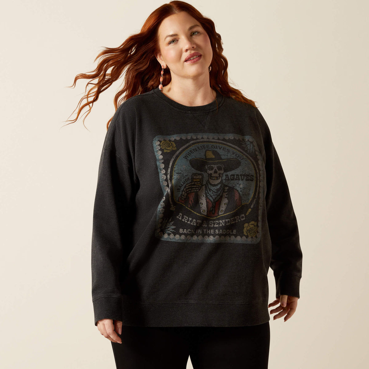 Ariat Women's Oversize Sendero When Life Gives You Agaves Sweatshirt