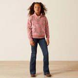 Ariat Kids' Bronc Scene 1/4 Zip Sweatshirt