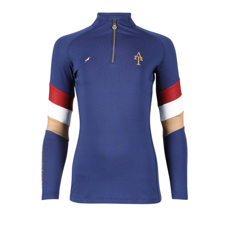 Shires Aubrion Team Long Sleeve Girls Base Layer #colour_navy