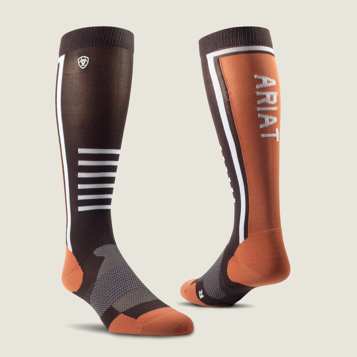 Ariat Adult AriatTEK Slimline Performance Socks - Brown
