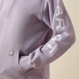 Ariat Women's Rebar Lightweight Logo 1/2 Zip Hoodie