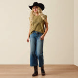 Ariat Women's Perfect Rise Jazmine Wide Leg Crop Jeans