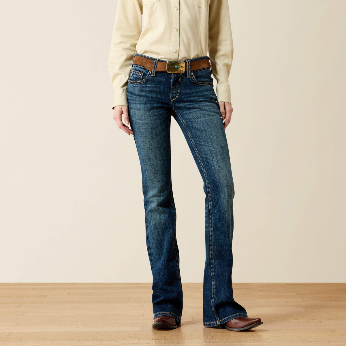 Ariat Women's Mid Rise Fiona Boot Cut Jeans