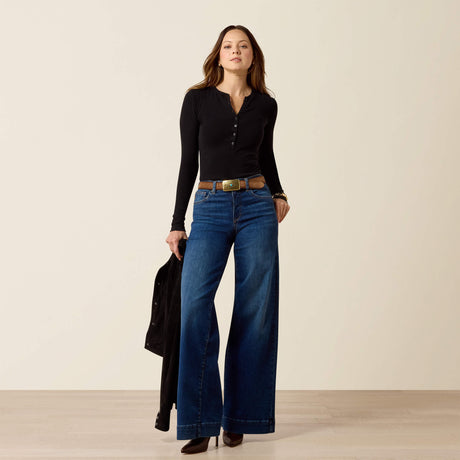 Ariat Women's High Rise Revel Vilma Ultrastretch Wide Leg Jeans