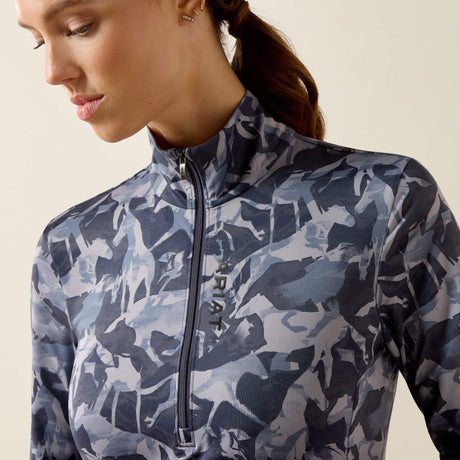 Ariat Women's Lunaveil 1/2 Zip Baselayer - Polar Coincide Print