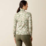 Ariat Women's Lunaveil 1/2 Zip Baselayer - Olive Coincide Print