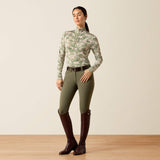 Ariat Women's Lunaveil 1/2 Zip Baselayer - Olive Coincide Print