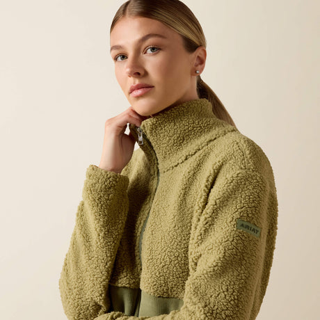 Ariat Women's Laviolette Full Zip Sweatshirt - Oil Green